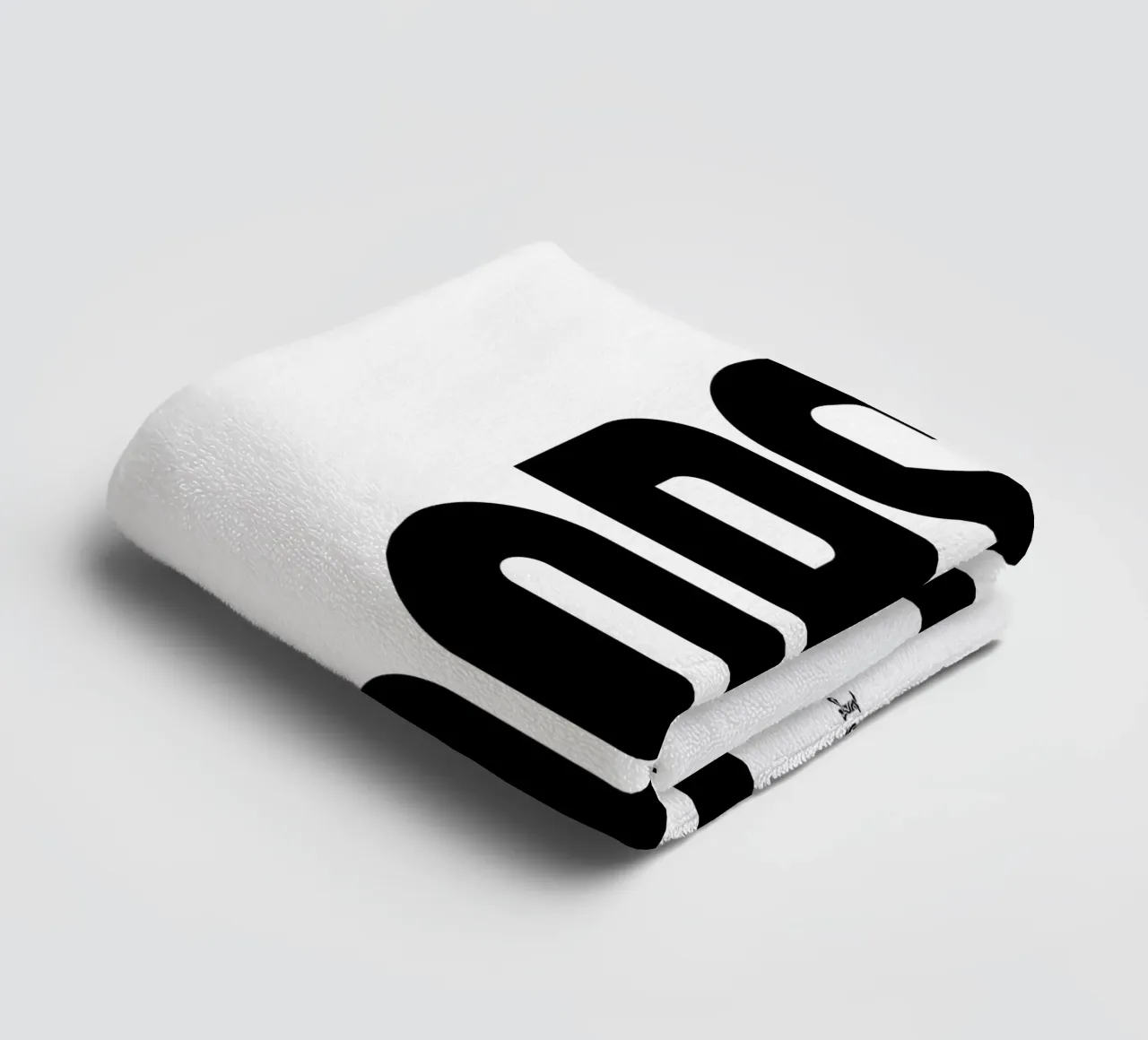 Oops Surprised Simple Modern Minimalist Typography towel by YV TYPOGRAPHY