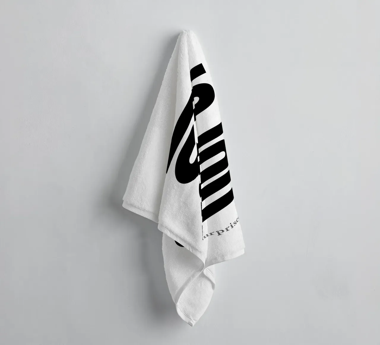 Oops Surprised Simple Modern Minimalist Typography towel by YV TYPOGRAPHY