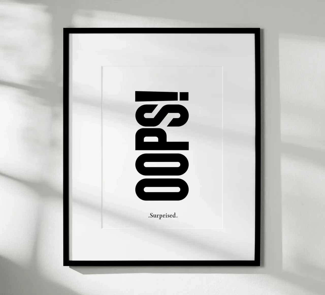 Oops Surprised Simple Modern Minimalist Typography hahnemühle by YV TYPOGRAPHY