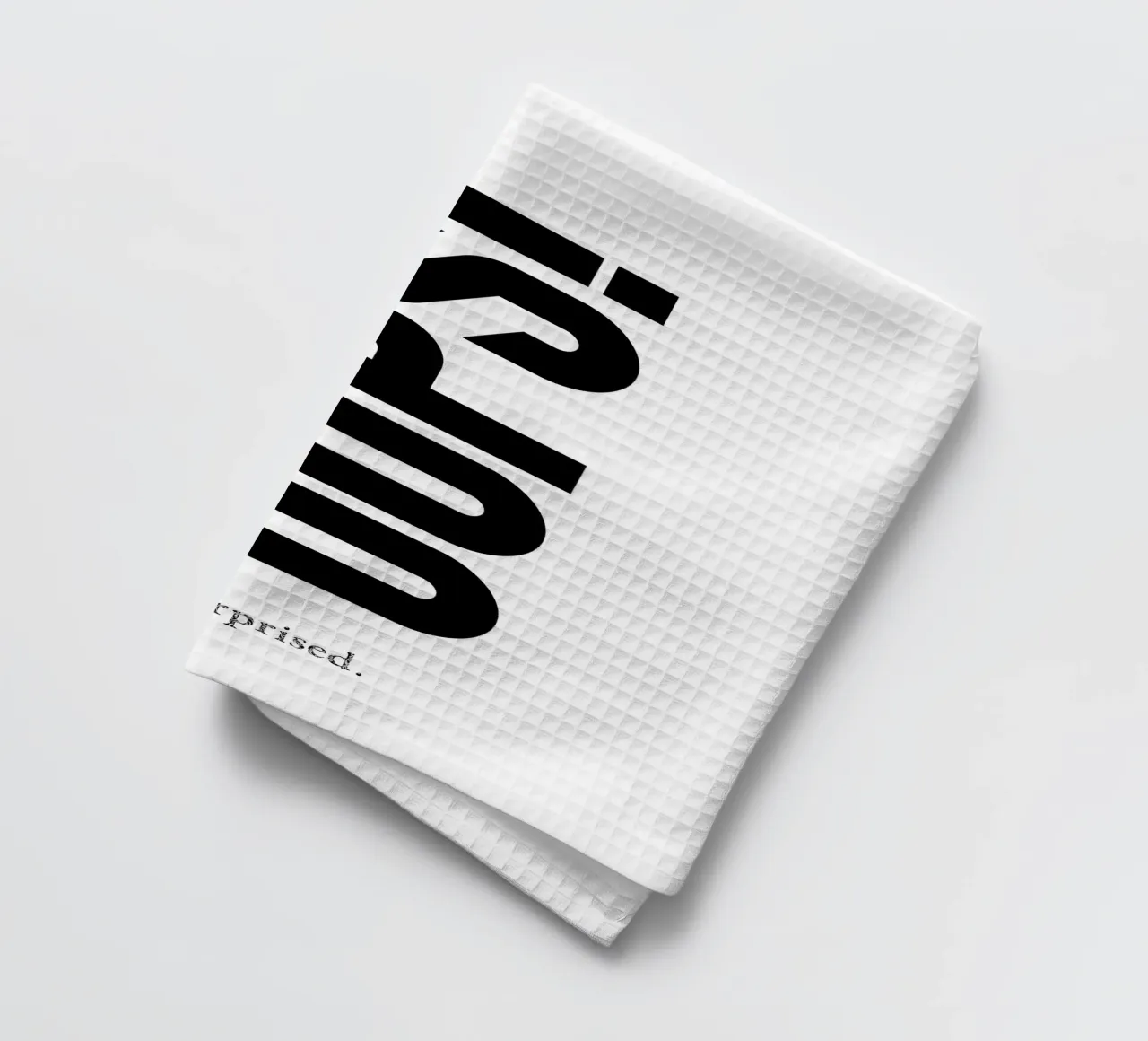 Oops Surprised Simple Modern Minimalist Typography torchon de YV TYPOGRAPHY