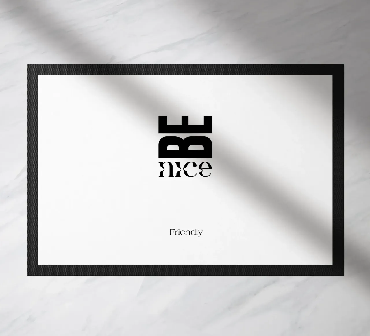 Be Nice Friendly Semplice tipografia minimalista zerbino da YV TYPOGRAPHY