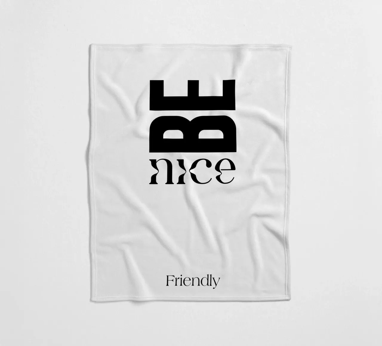 Be Nice Friendly Semplice tipografia minimalista coperta in pile da YV TYPOGRAPHY