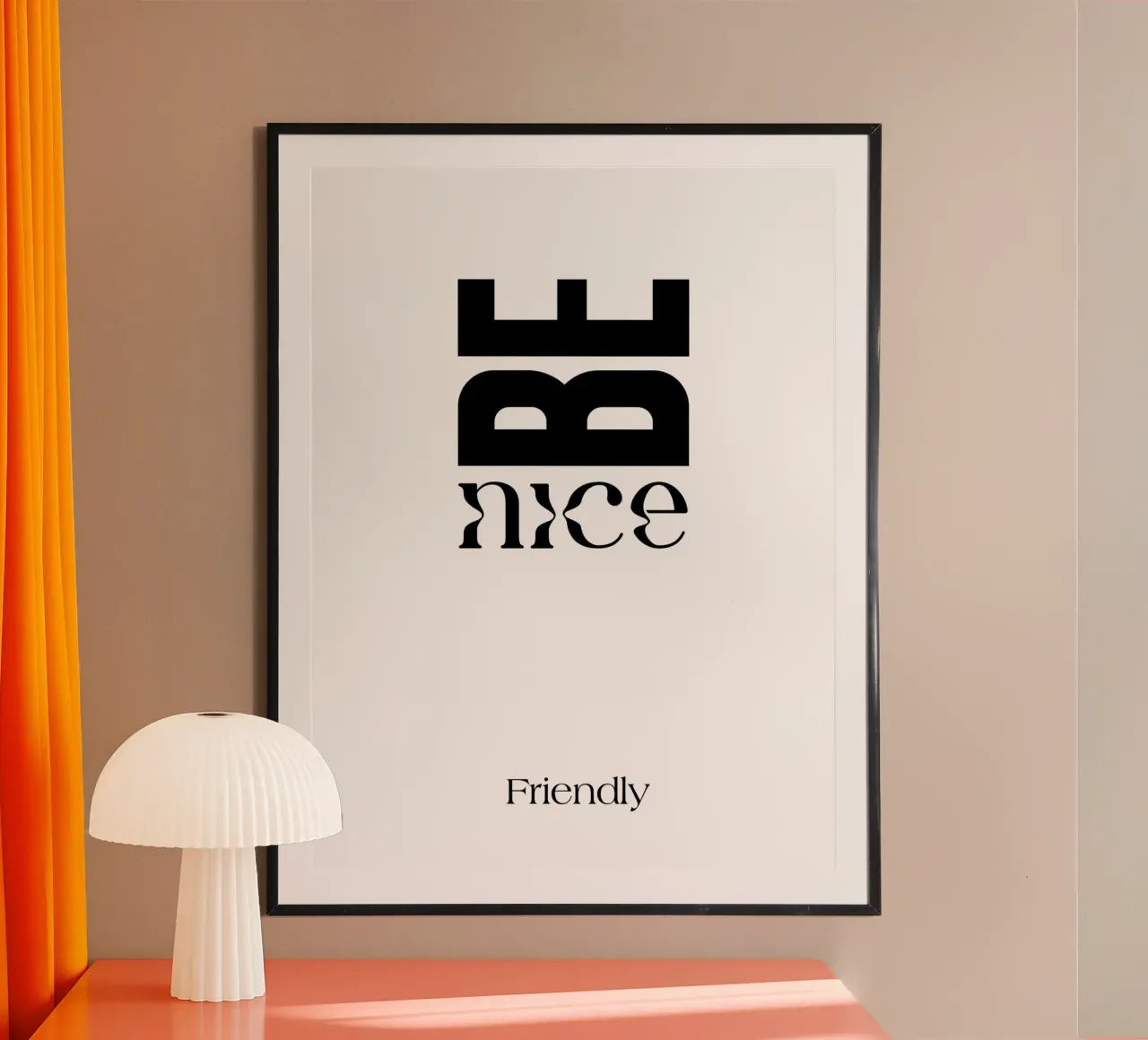 Be Nice Friendly Semplice tipografia minimalista carta hahnemühle da YV TYPOGRAPHY