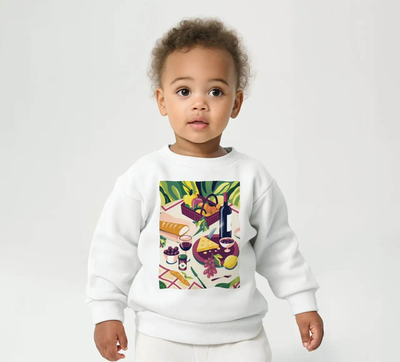 Picnic Delight baby sweatshirt by Artie Shifa