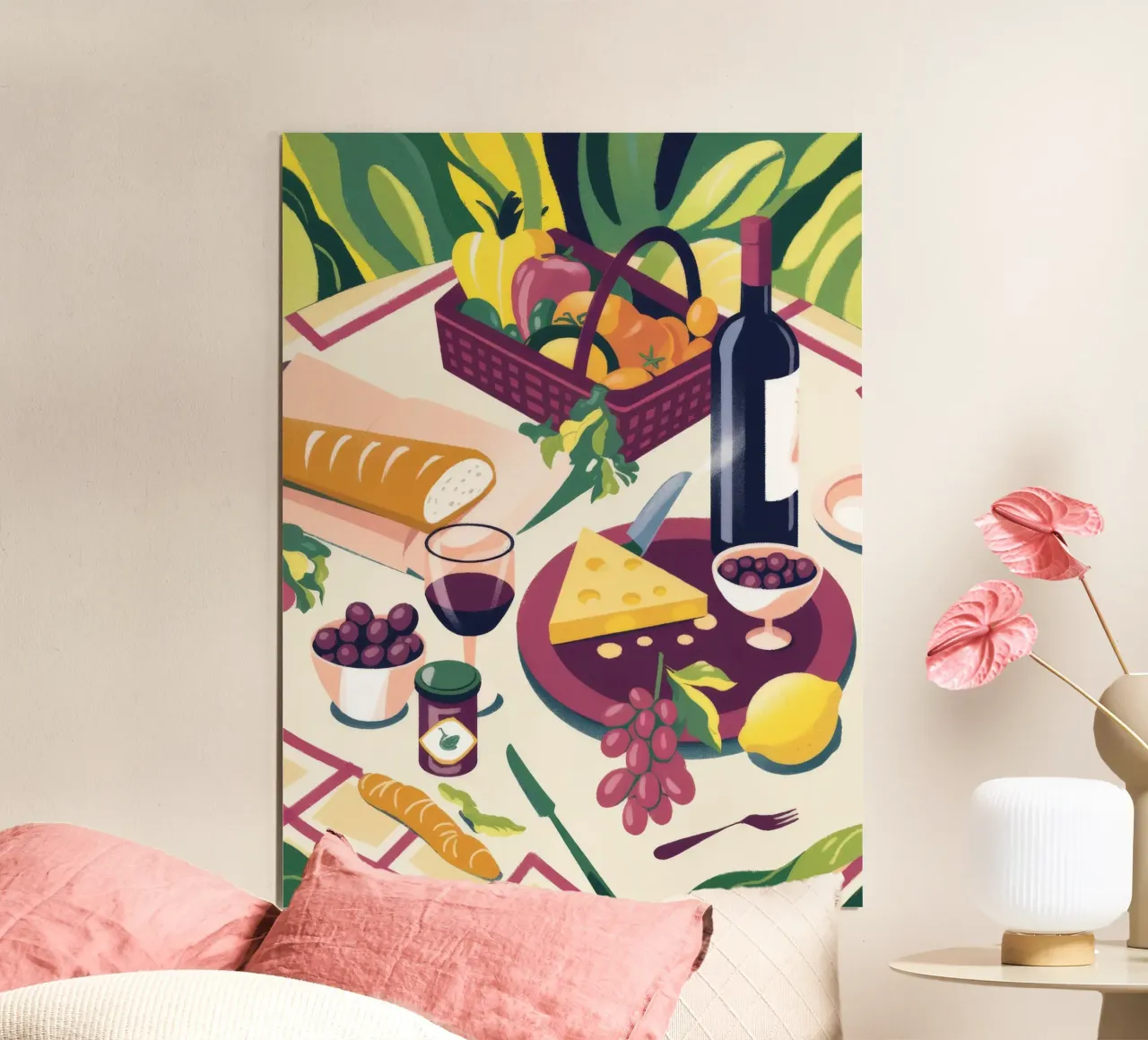 Delizia da picnic poster con telaio in alluminio da Artie Shifa