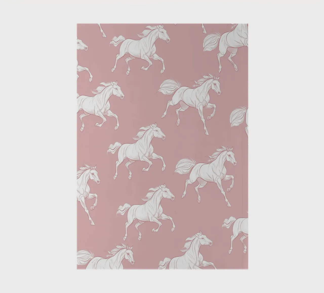 White Horses Pattern notebook by Jungle Joy Art
