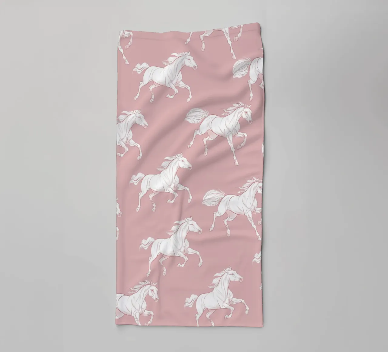 Motivo Cavalli bianchi asciugamano da bagno da Jungle Joy Art