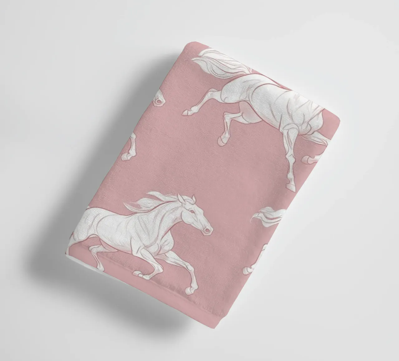 Motivo Cavalli bianchi asciugamano da bagno da Jungle Joy Art