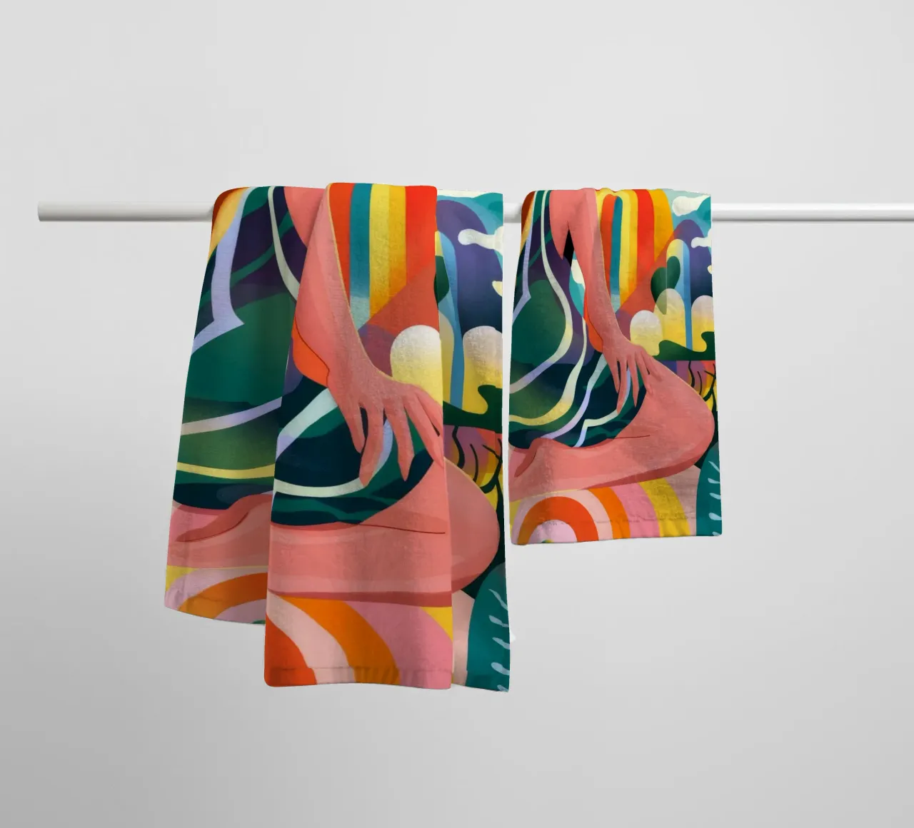 Whimsical Reverie towel by Artie Shifa