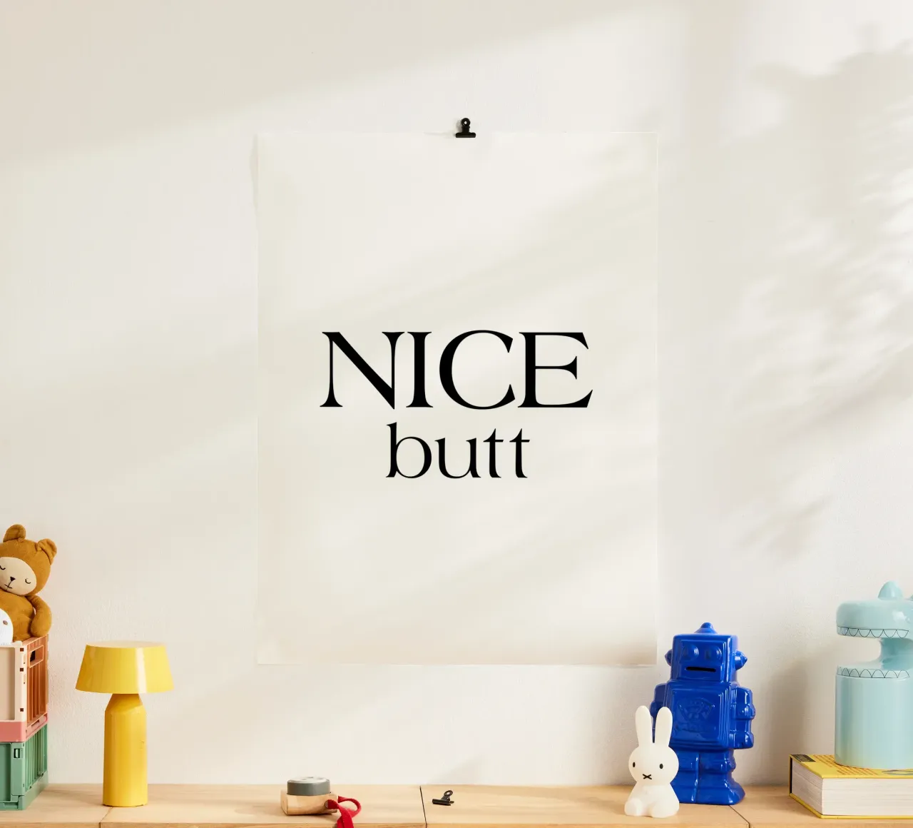 Nice Butt Typography Simple Minimalist Elegant hahnemühle by YV TYPOGRAPHY