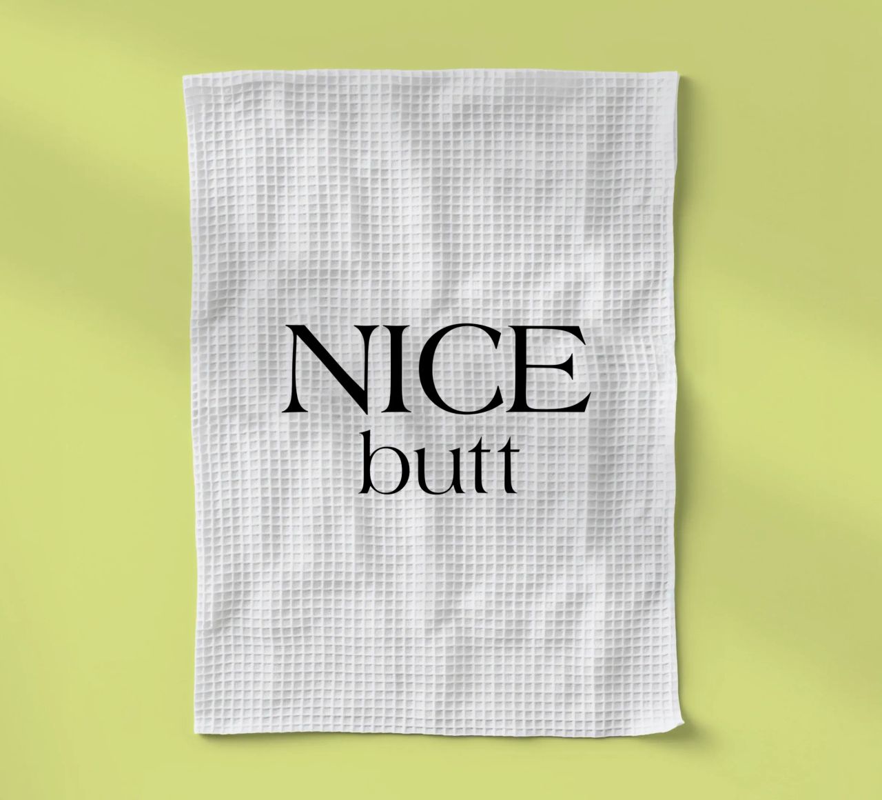 Nice Butt Typography Simple Minimalist Elegant torchon de YV TYPOGRAPHY
