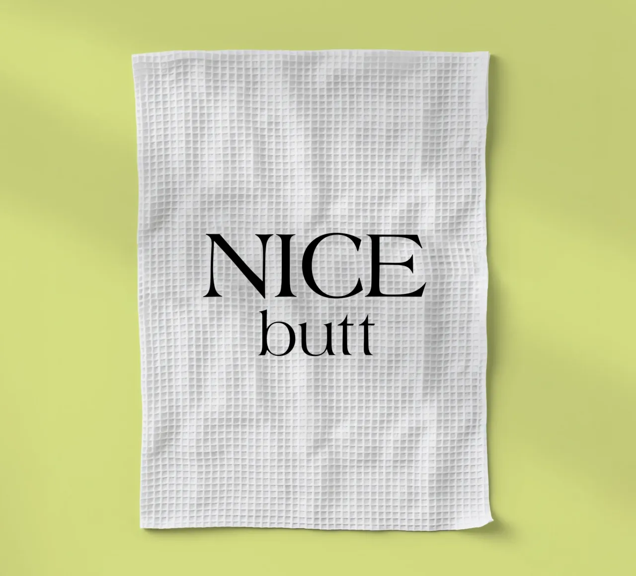 Nice Butt Typography Simple Minimalist Elegant tea towel by YV TYPOGRAPHY