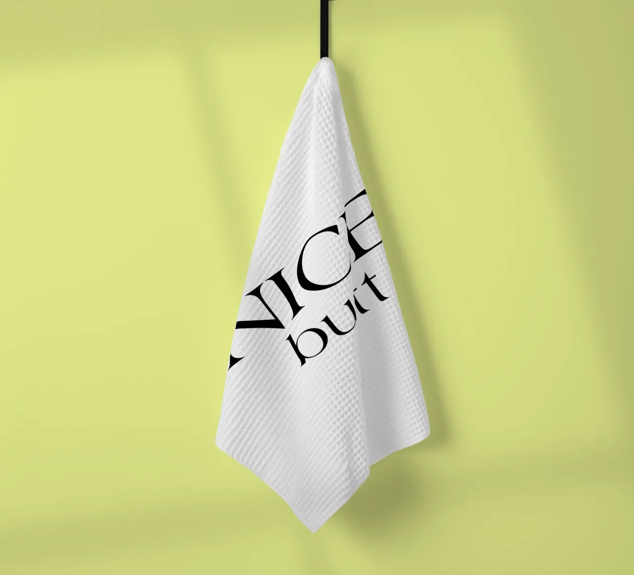 Nice Butt Typography Simple Minimalist Elegant tea towel by YV TYPOGRAPHY
