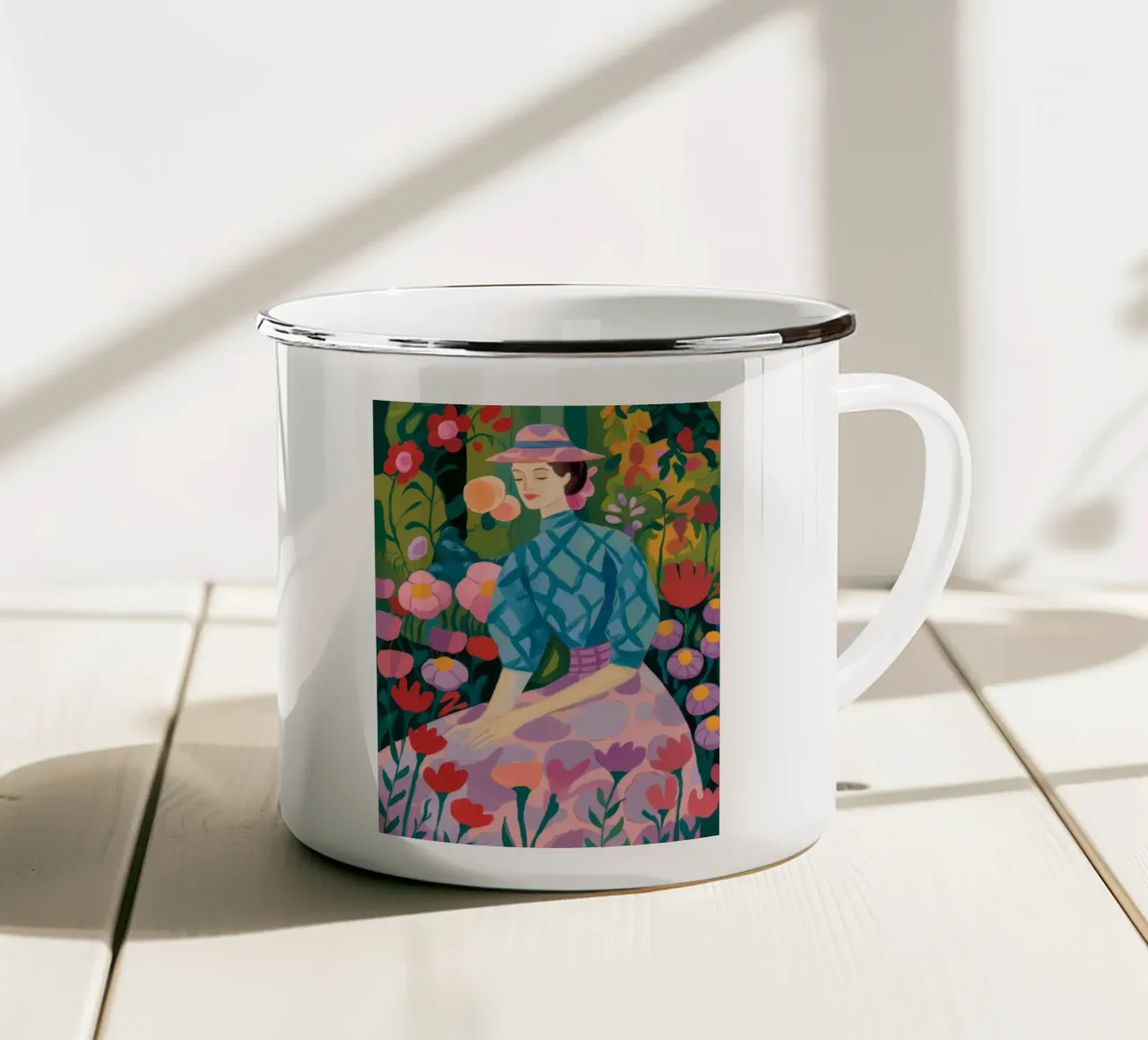 Capriccio da giardino tazza in smalto da Artie Shifa