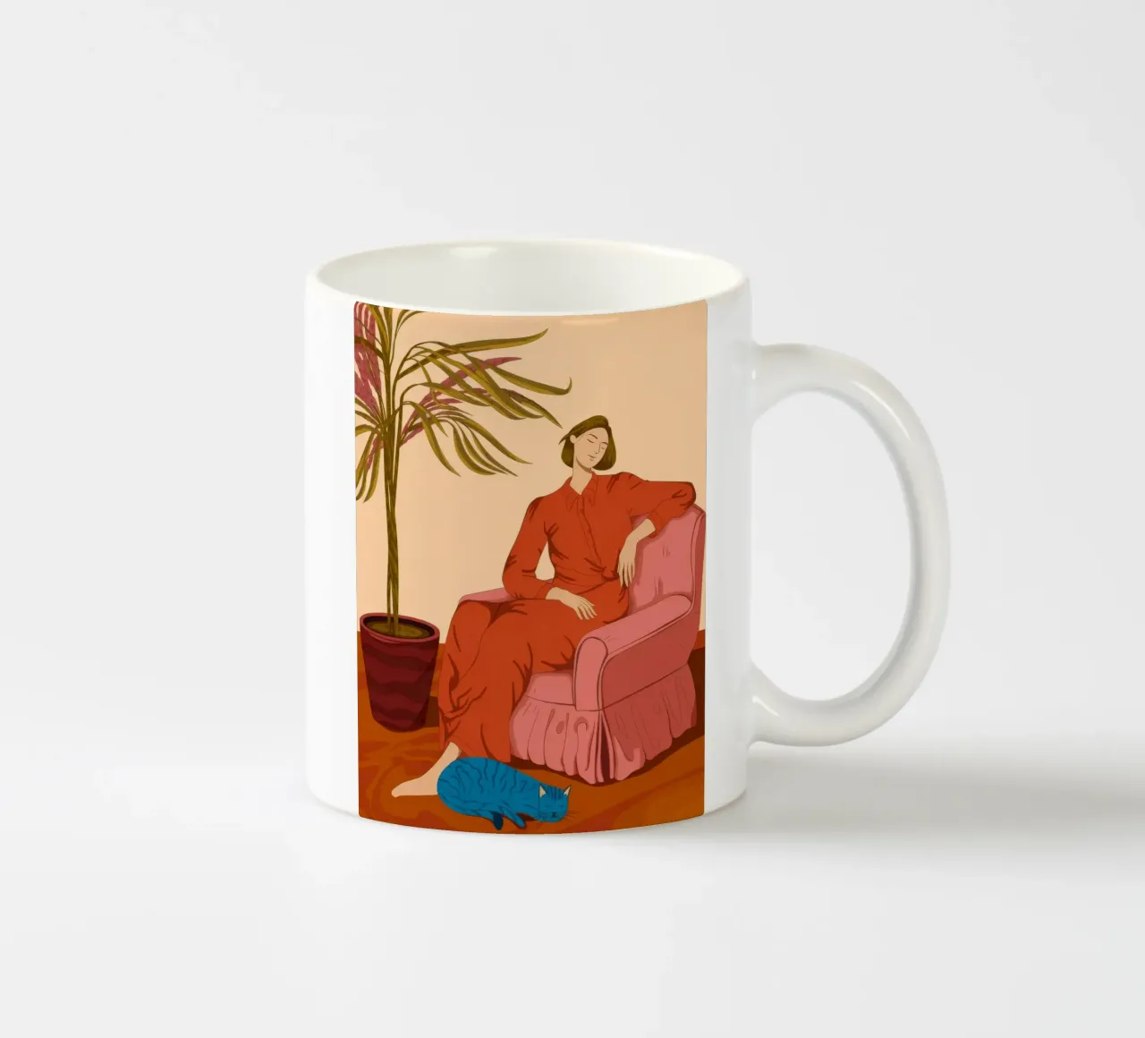 Rustgevende momenten keramische mok van Artie Shifa