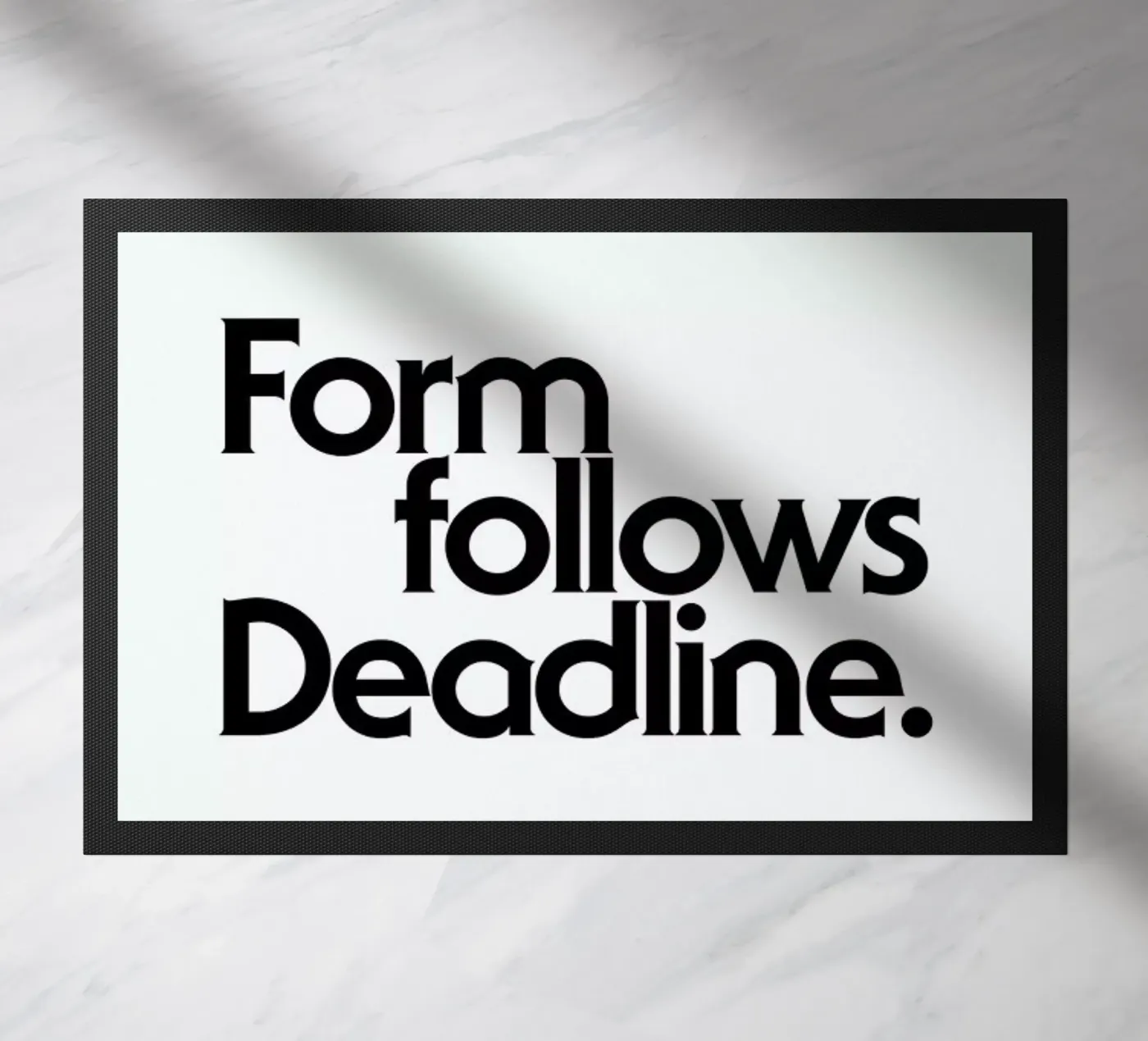 Deadline White deurmat van Designliga Products GmbH & Co. KG