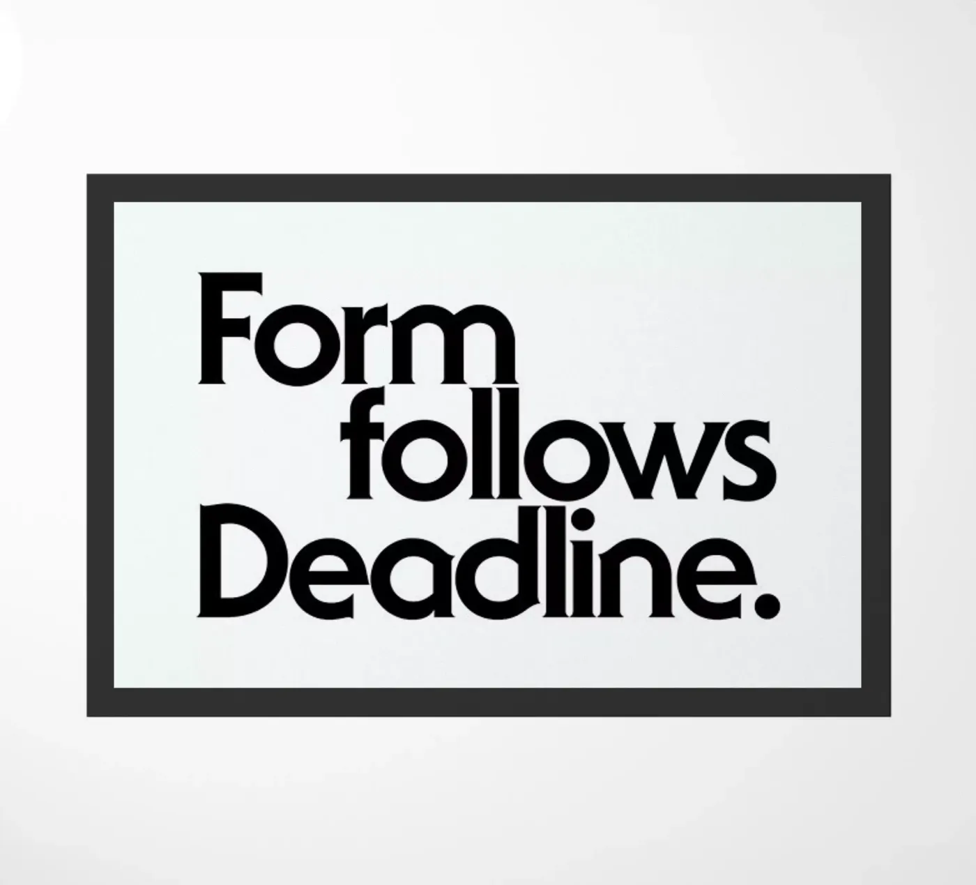 Deadline White deurmat van Designliga Products GmbH & Co. KG