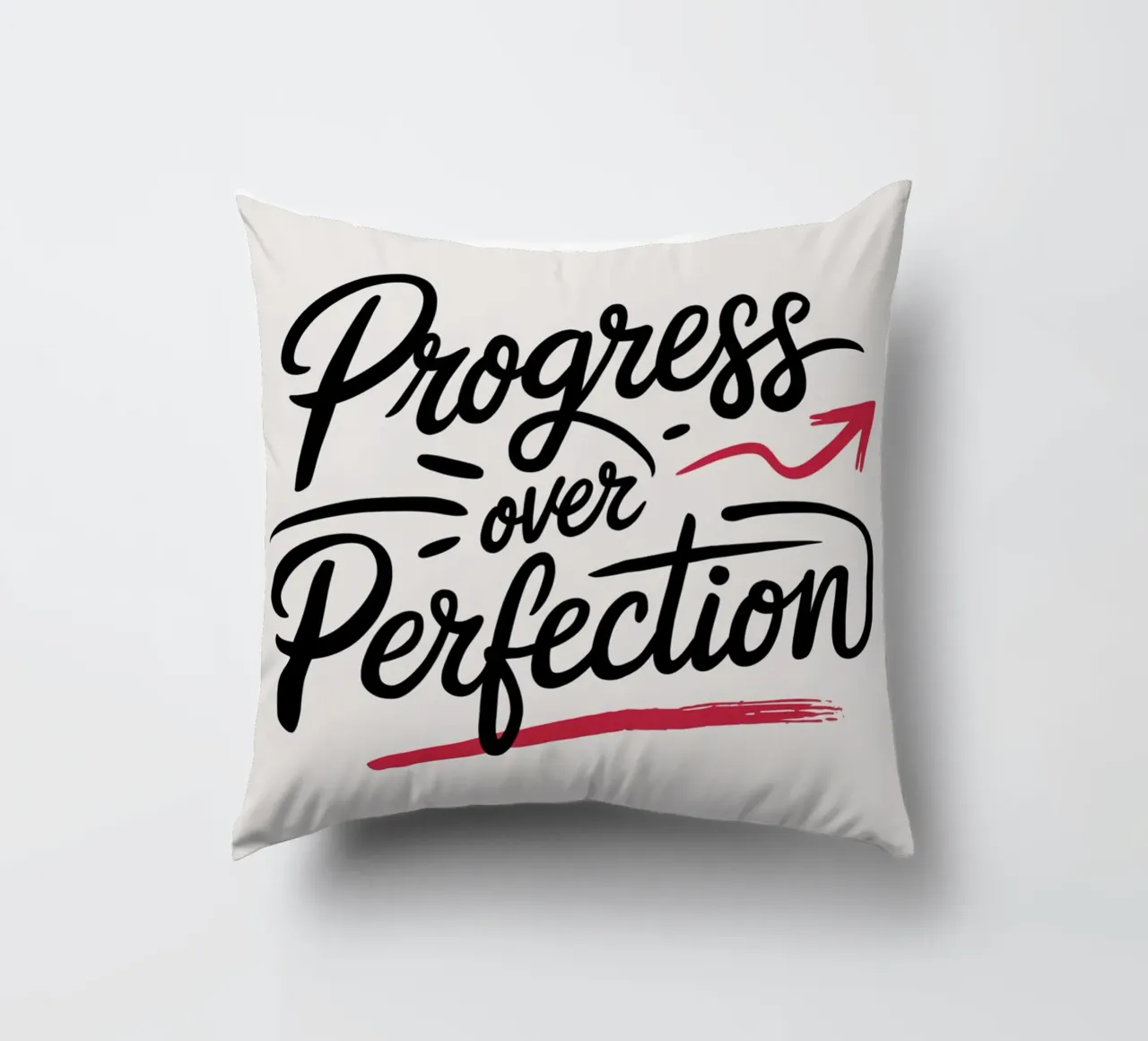 Il progresso al posto della perfezione cuscino da logic