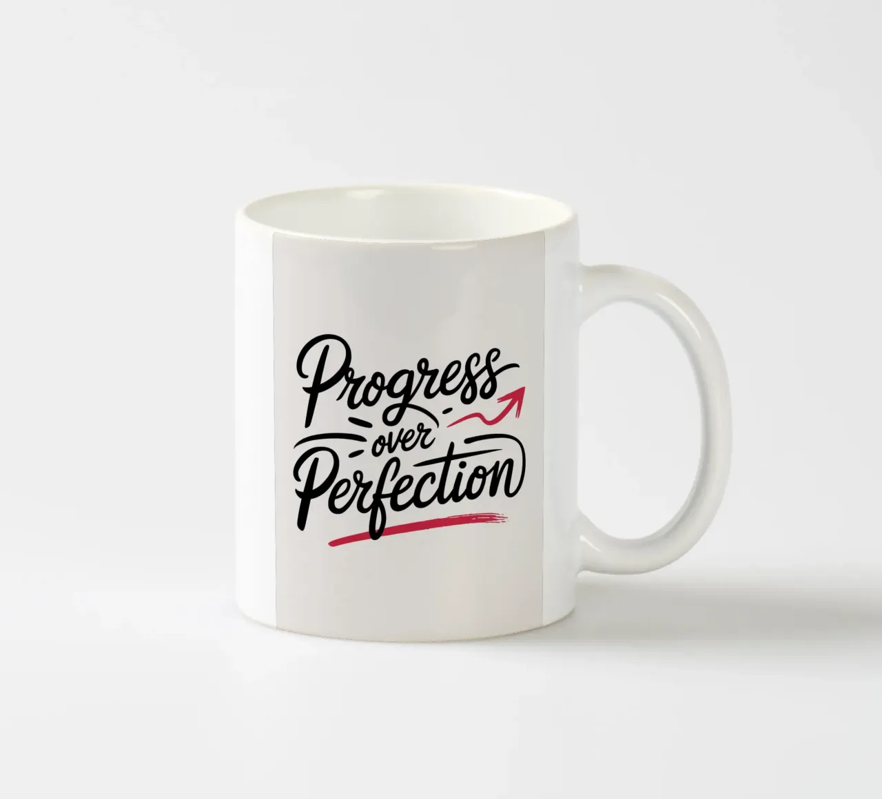 Le progrès plutôt que la perfection mug en céramique de logic