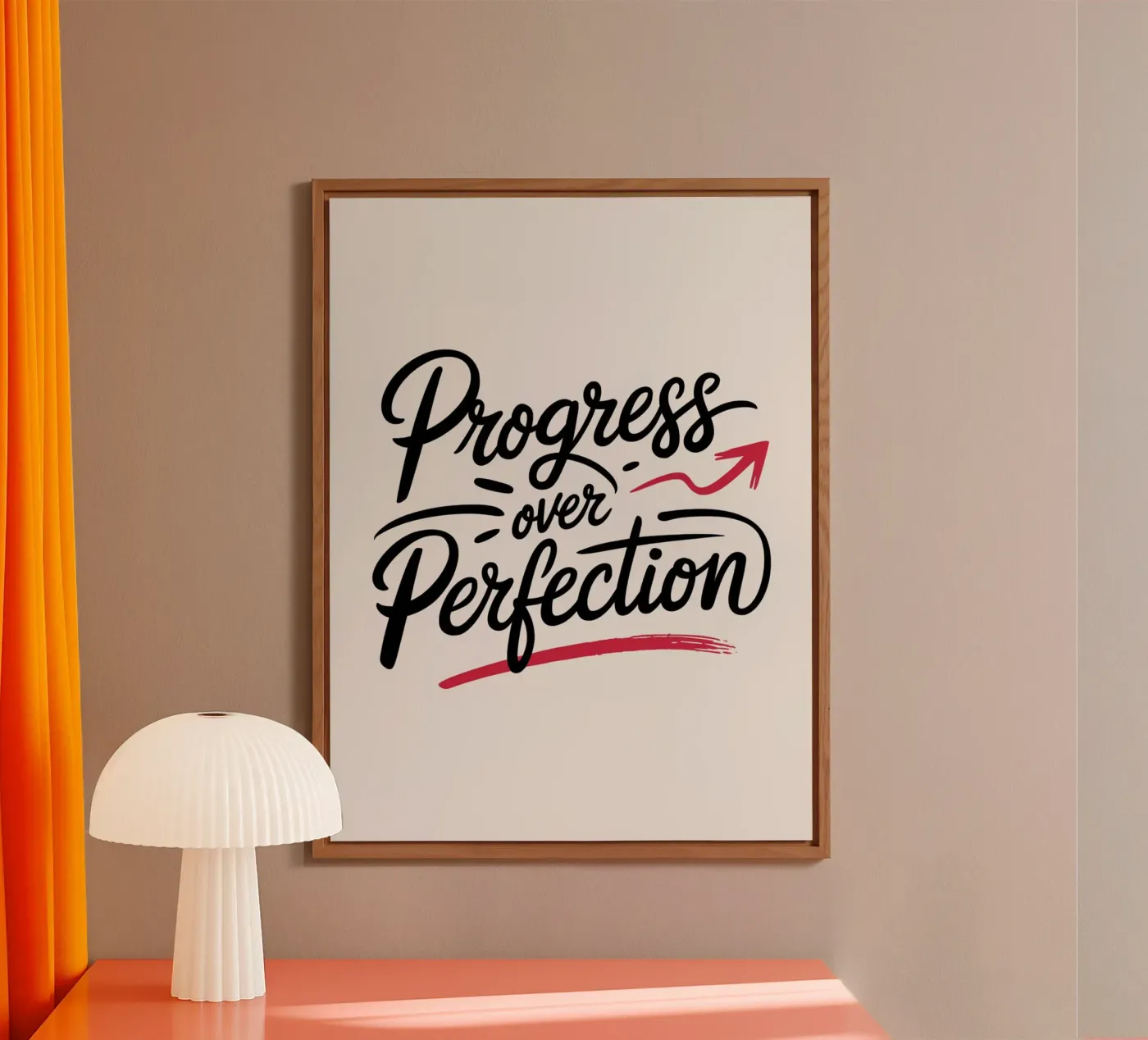 Progress Over Perfection forex plate by logic