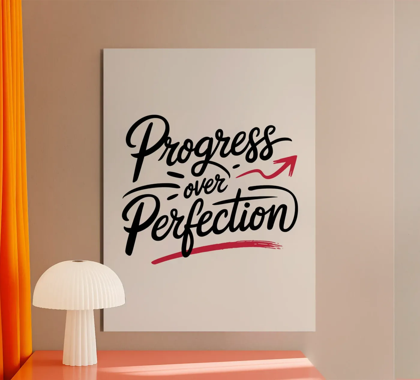 Progress Over Perfection forex plate by logic