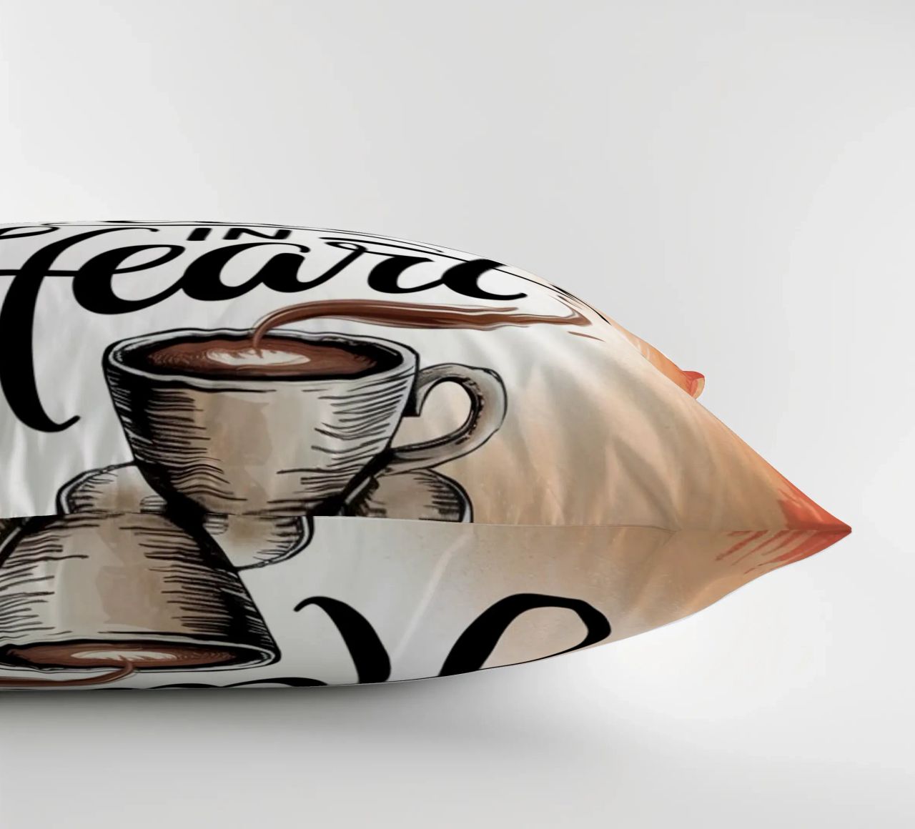 Caffè in mano, pace nel cuore cuscino da logic