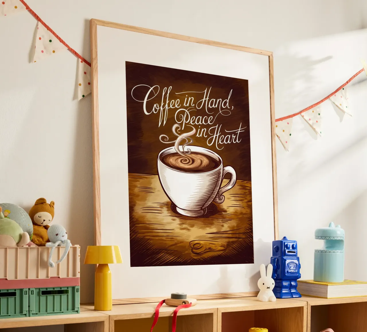Caffè in mano, pace nel cuore carta hahnemühle da logic