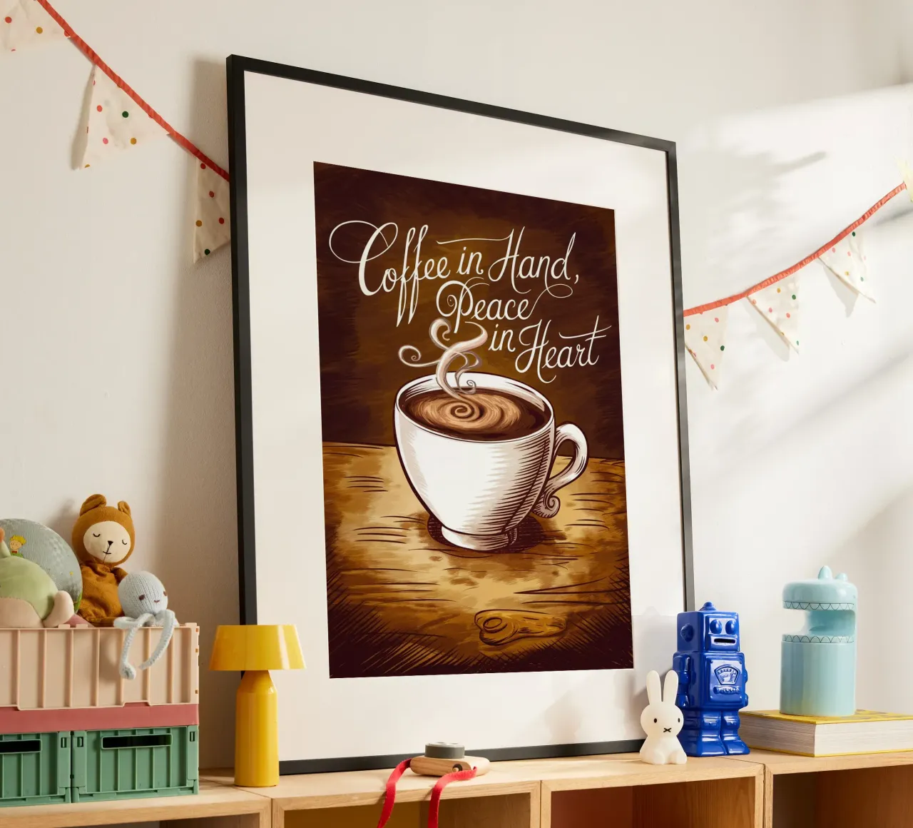 Caffè in mano, pace nel cuore carta hahnemühle da logic