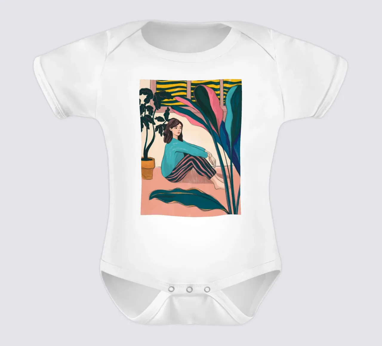 Ruhig Kontemplation Kurzarm Babybody von Artie Shifa