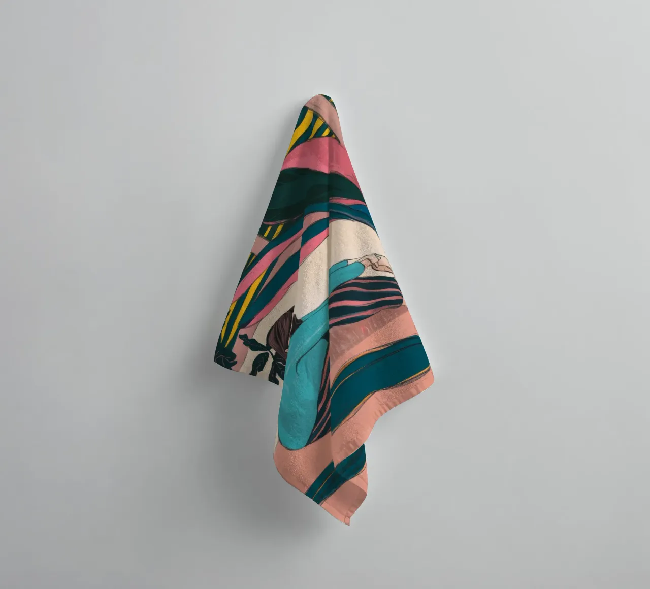 Tranquil Contemplation towel by Artie Shifa