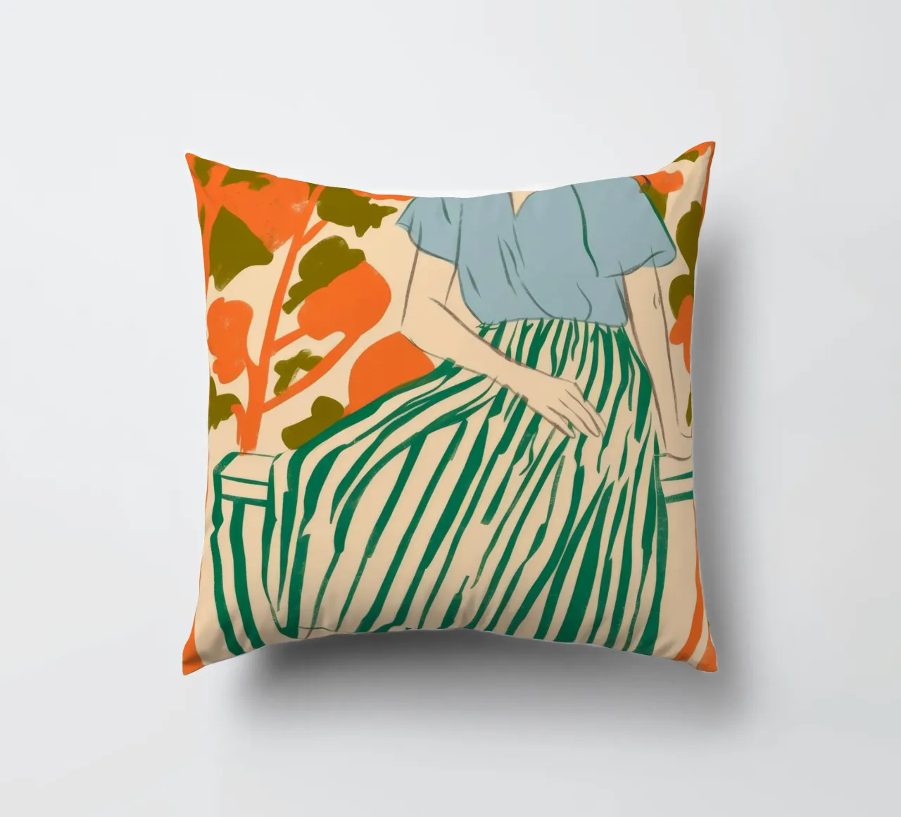 Garden Rest decorative cushion by Artie Shifa