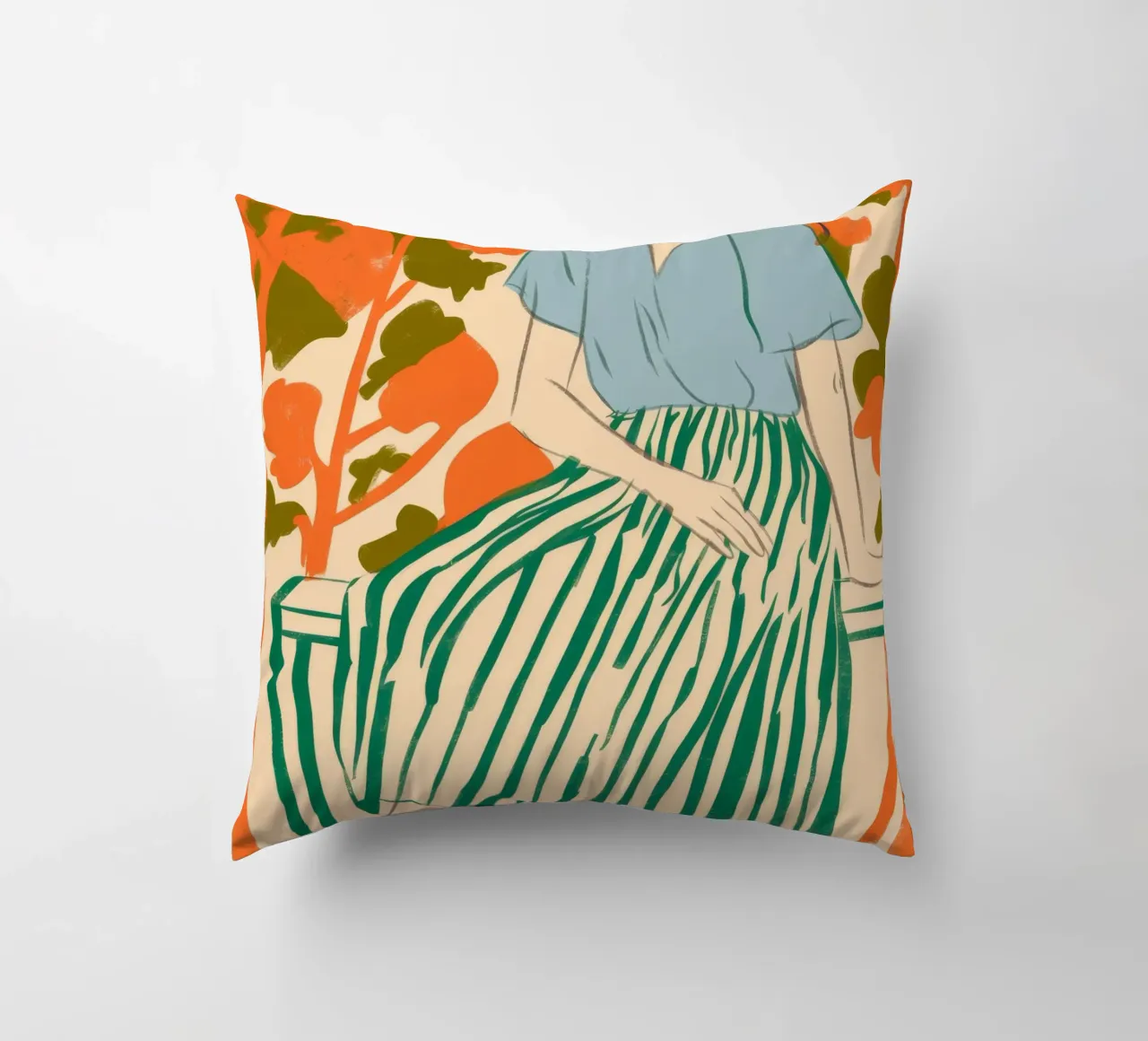 Garden Rest decorative cushion by Artie Shifa