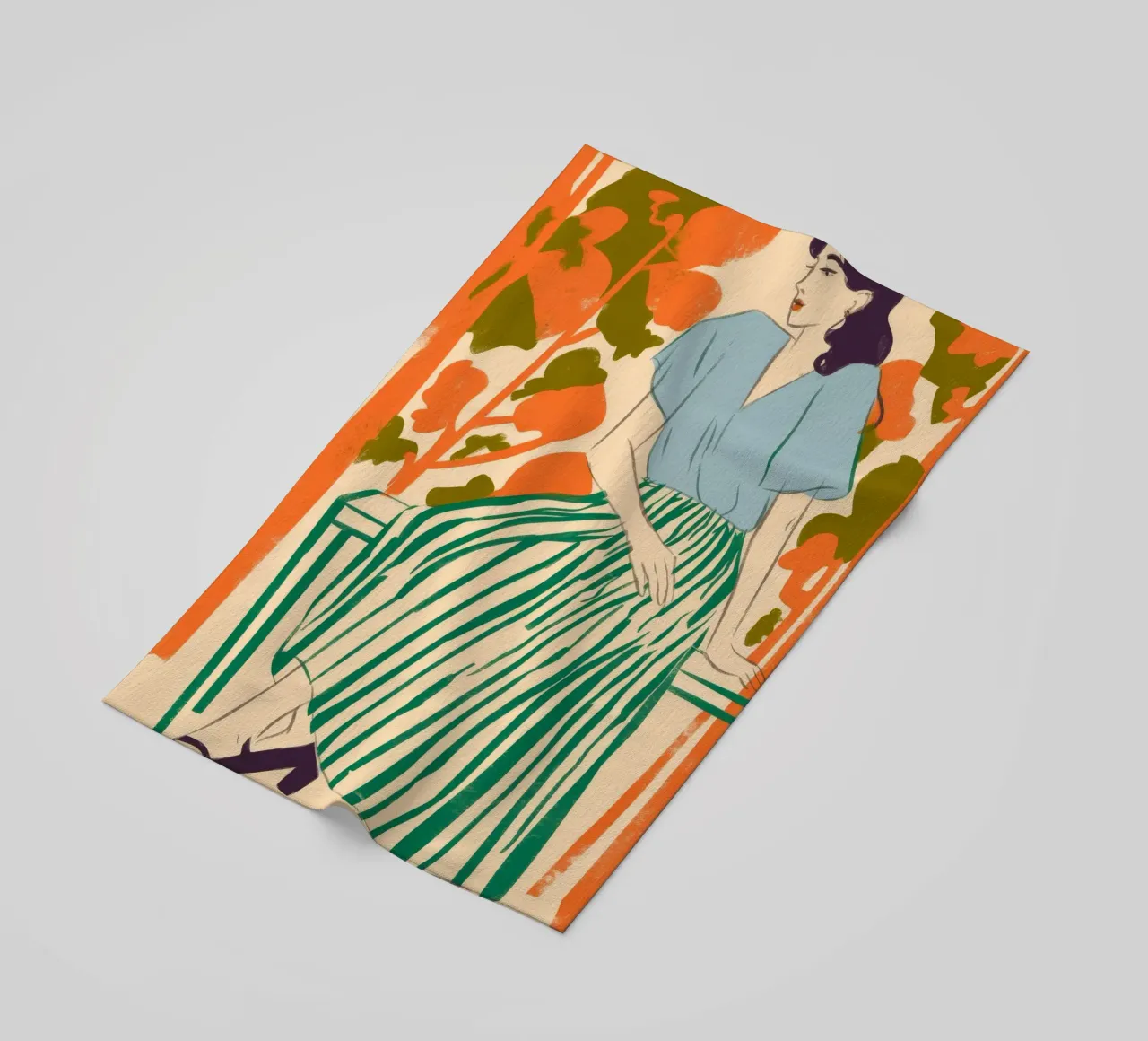 Garden Rest beach towel by Artie Shifa