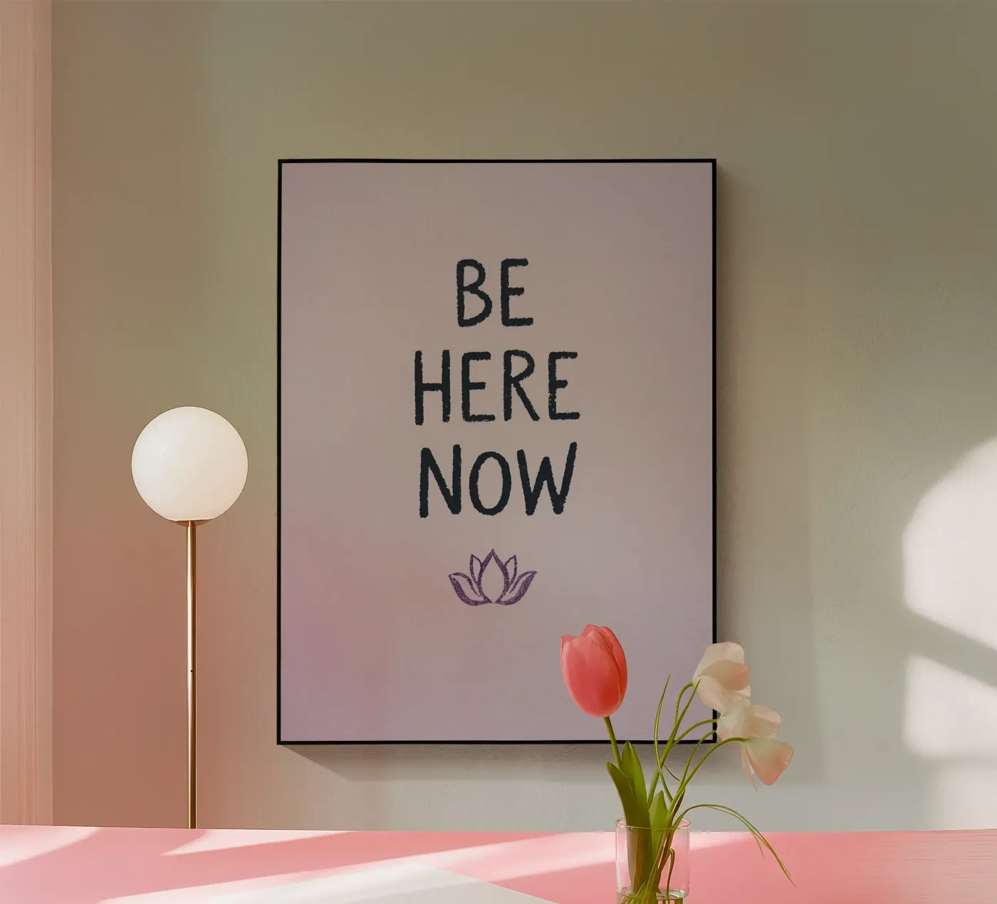 Be Here Now plexiglass da logic
