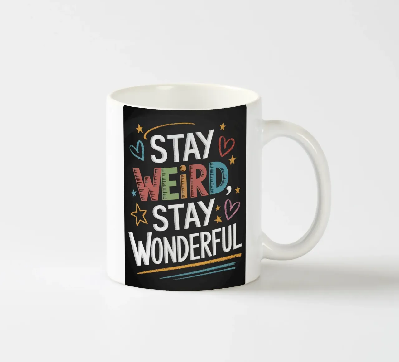 STAY WEIRD STAY WONDERFUL tazza in ceramica da logic