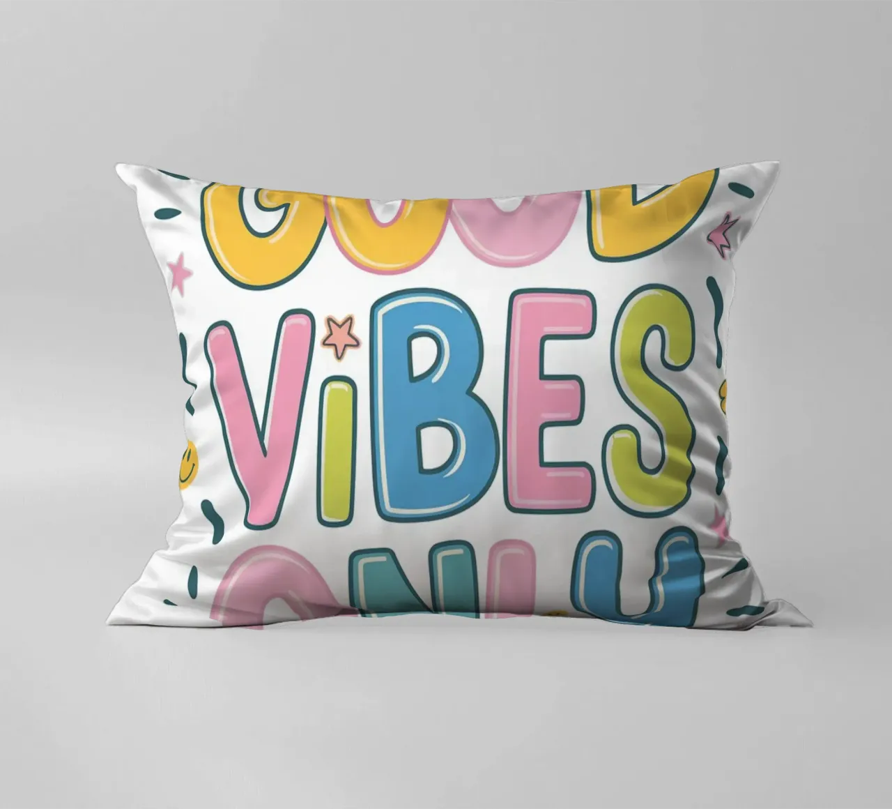 Good Vibes Only decorative cushion by logic