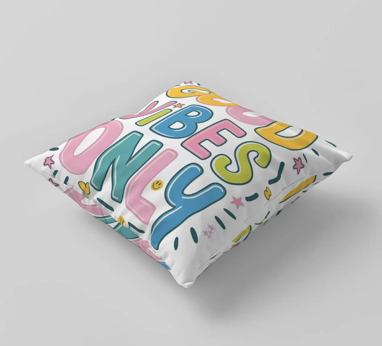 Good Vibes Only decorative cushion by logic