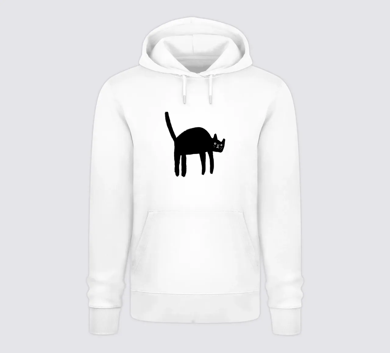 Gatto nero n. 3 felpa con cappuccio da bueronoull