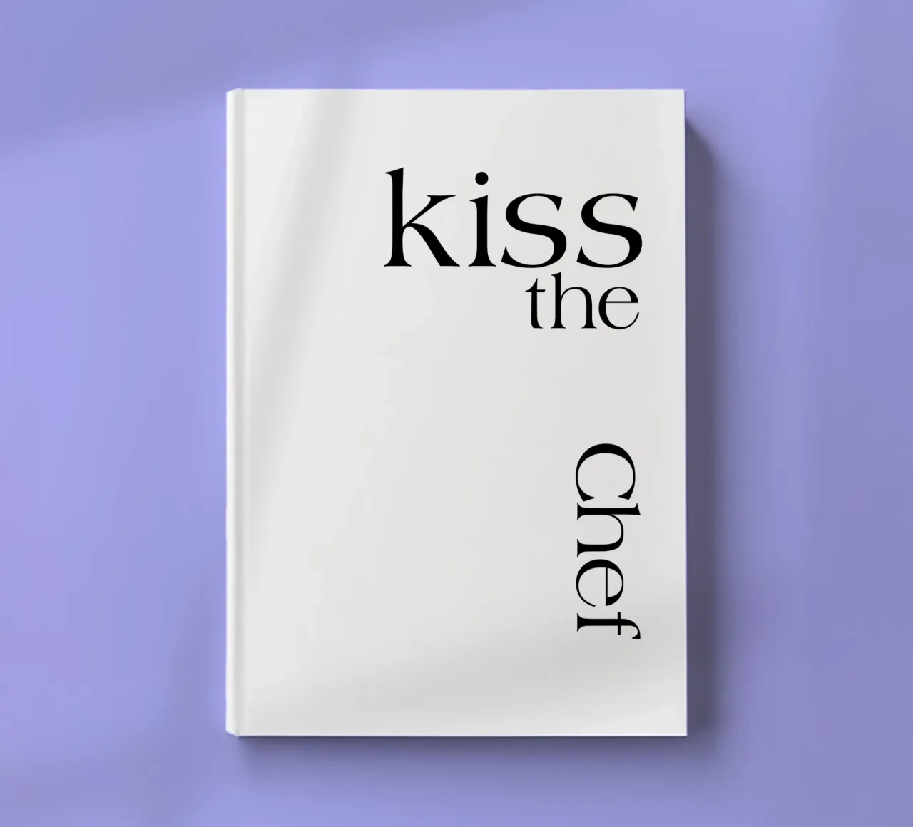 Kiss The Chef Eenvoudige minimalistische elegante typografie notitieboek van YV TYPOGRAPHY