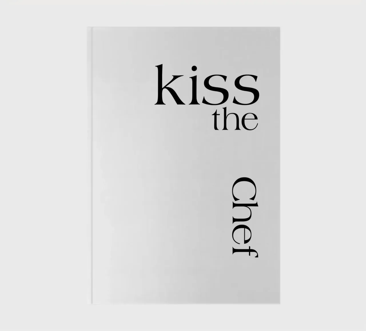 Kiss The Chef Eenvoudige minimalistische elegante typografie notitieboek van YV TYPOGRAPHY