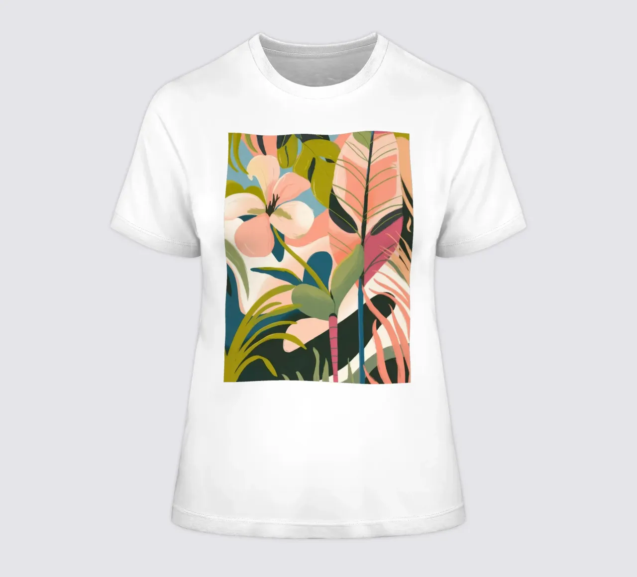 Tropical Dreamscape women's fitted t-shirt by Artie Shifa