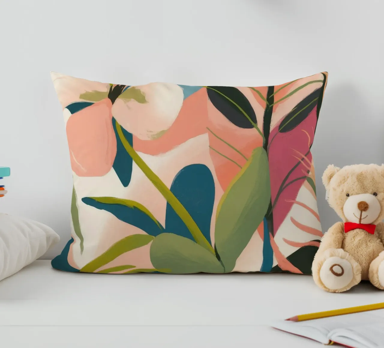 Tropical Dreamscape decorative cushion by Artie Shifa