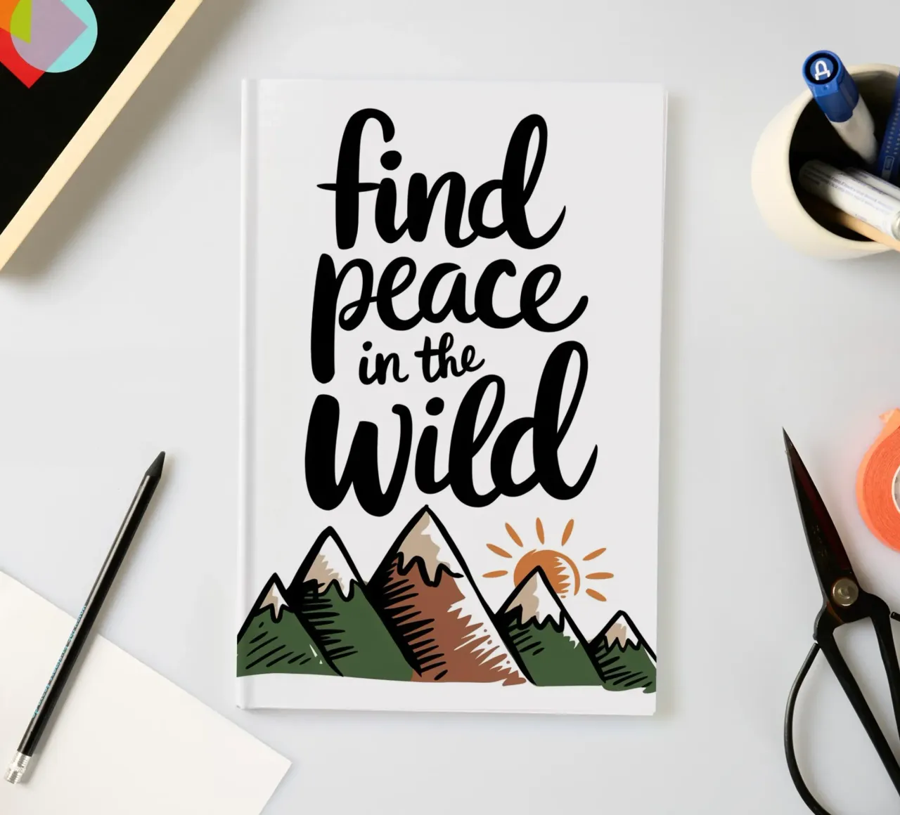 Find Peace in the Wild notebook by logic