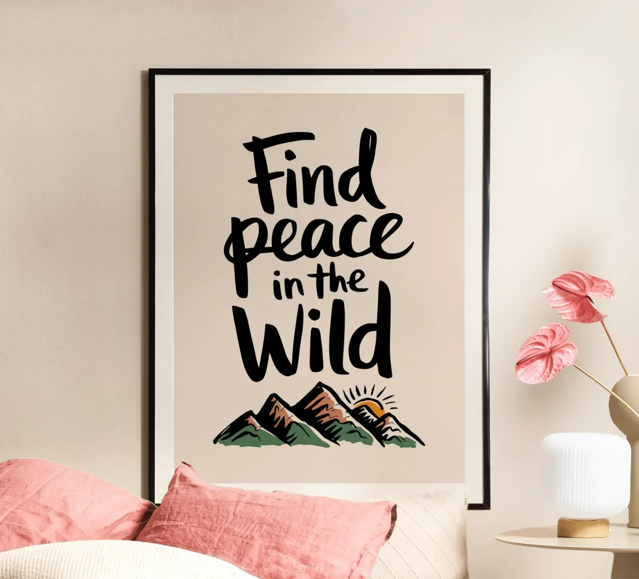 Find Peace in the Wild hahnemühle by logic