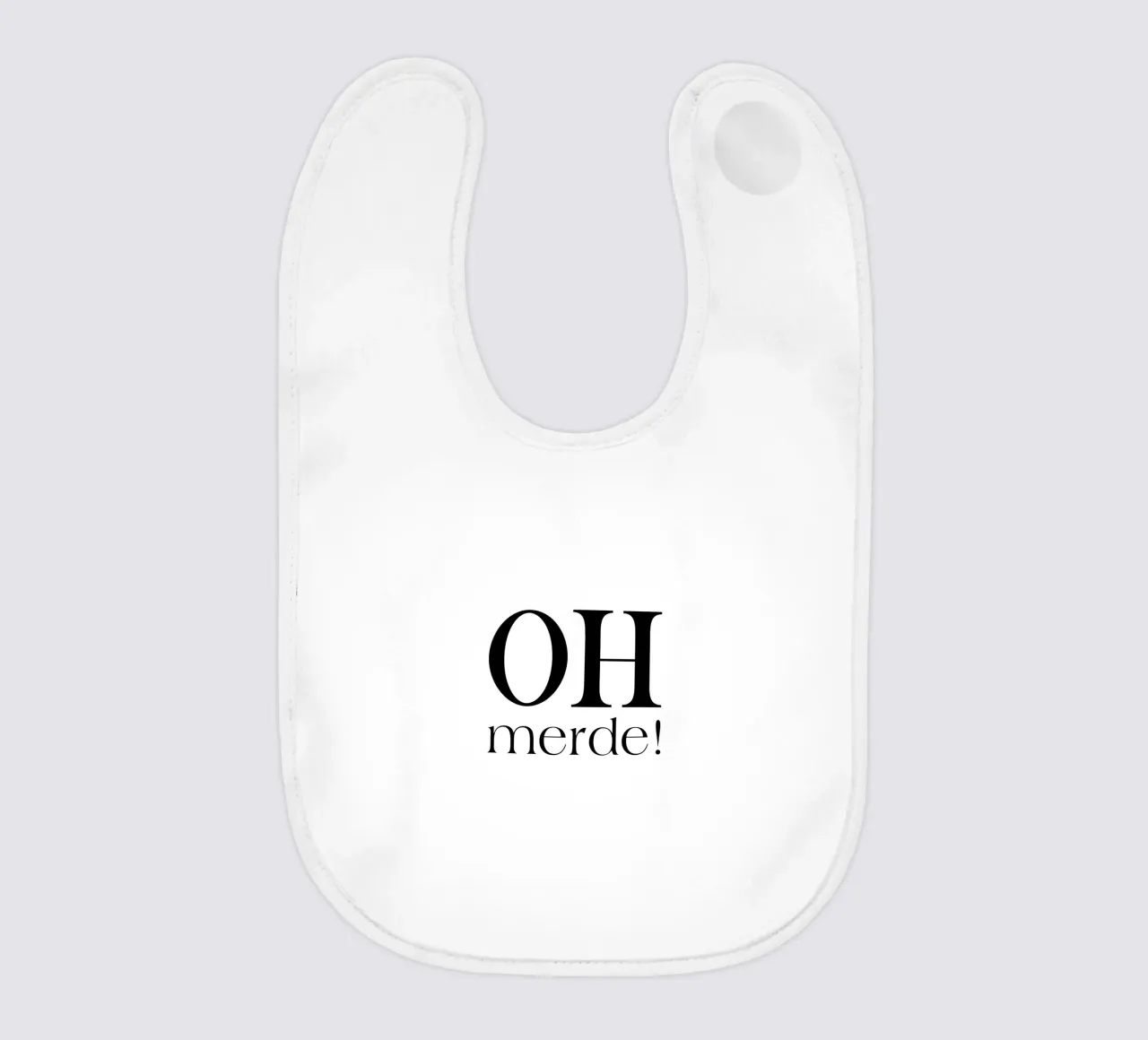Oh Merde Simple Minimalist Elegant Typography Babylätzchen von YV TYPOGRAPHY