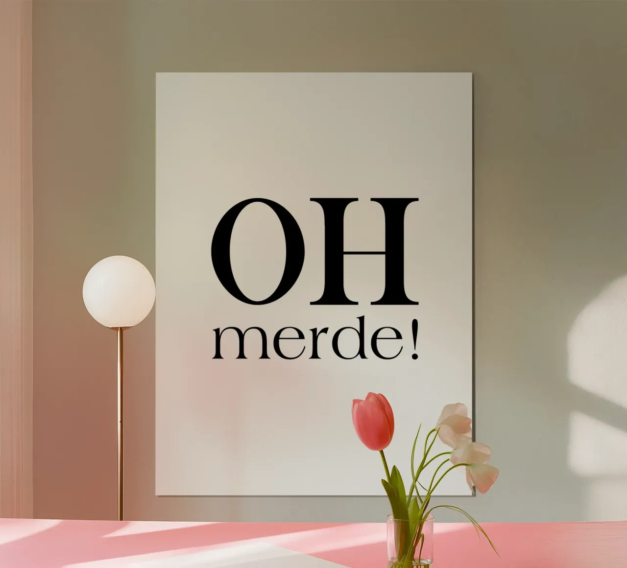 Oh Merde Simple Minimalist Elegant Typography Hahnemühle von YV TYPOGRAPHY