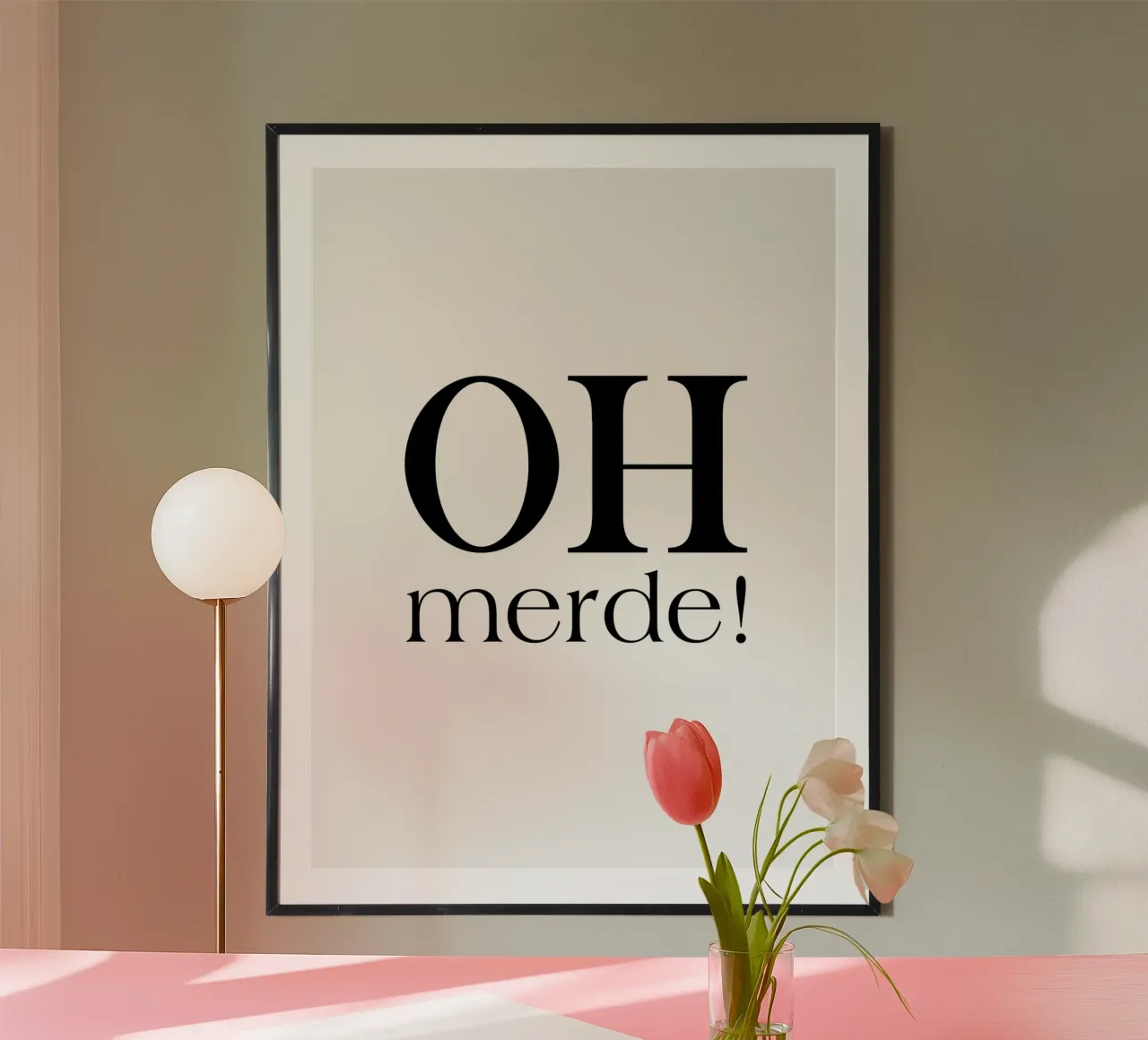 Oh Merde Simple Minimalist Elegant Typography Hahnemühle von YV TYPOGRAPHY