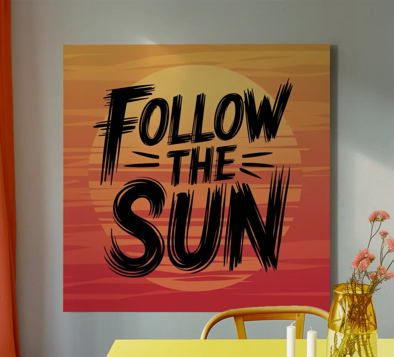 Seguir al Sol lienzo de logic