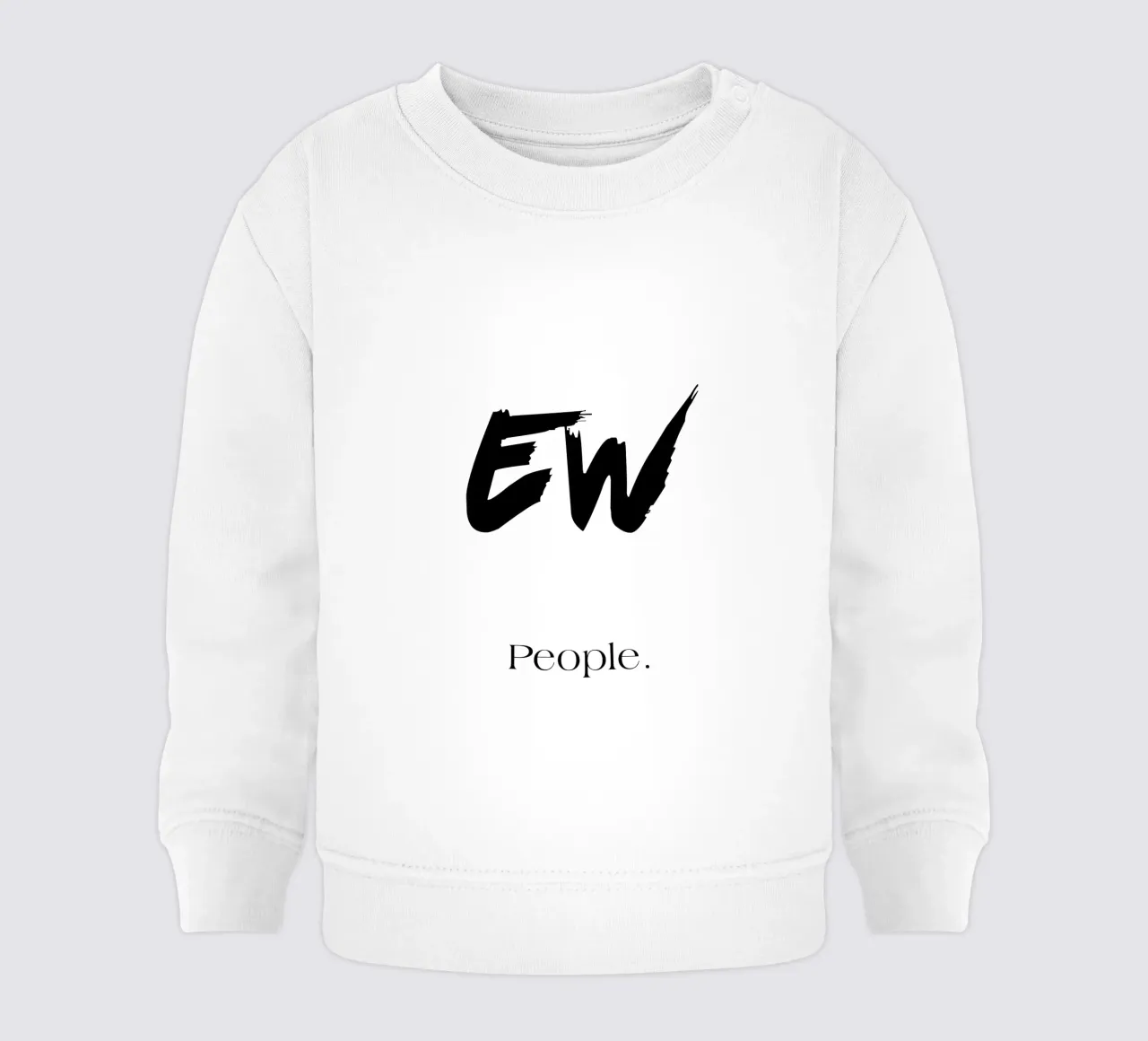 Ew People Tipografia semplice, minimalista ed elegante felpa neonato da YV TYPOGRAPHY