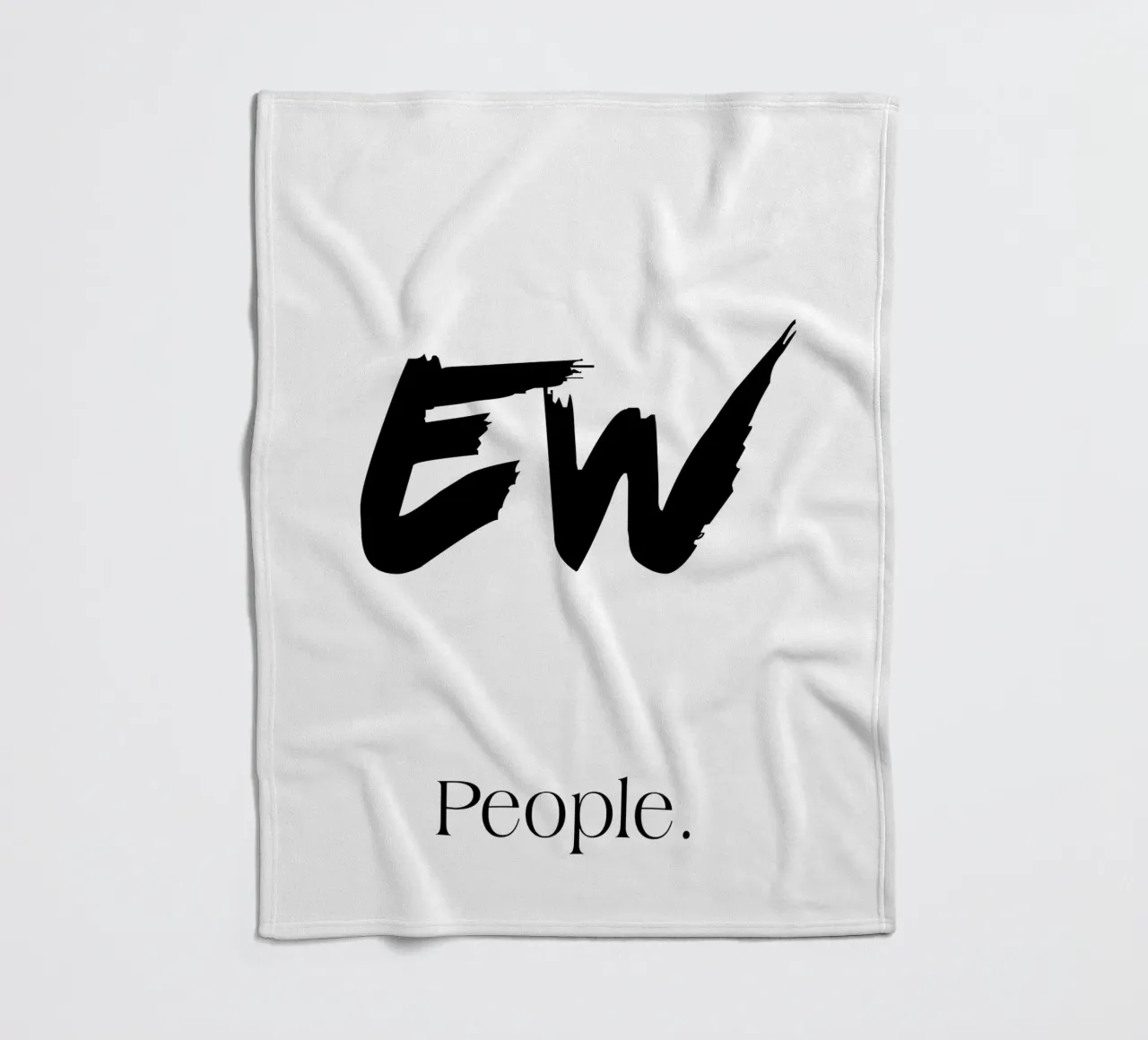 Ew People Simple Minimalist Elegant Typography fleece blanket by YV TYPOGRAPHY